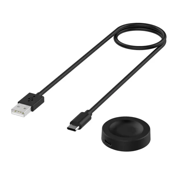 Φορτιστής Techsuit SmartWatch Wireless Charging Cable (THC2) for Huawei Watch, USB to Type-C/Charger, 10W with Desk Holder Black 3