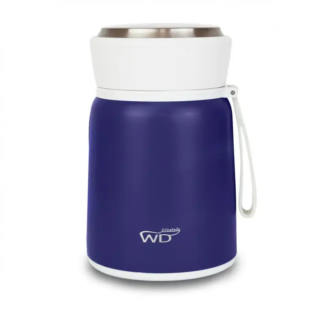 WD Lifestyle Inox Φαγητοδοχείο Ισοθερμικό 530ml με κουτάλι (2 χρώματα) - Μπλε σκούρο