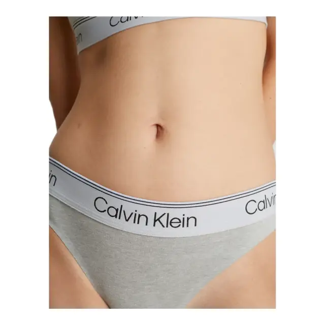 Calvin Klein Γυναικείο String Athletic Cotton Thong, Χρώμα Ath Grey Heather 3