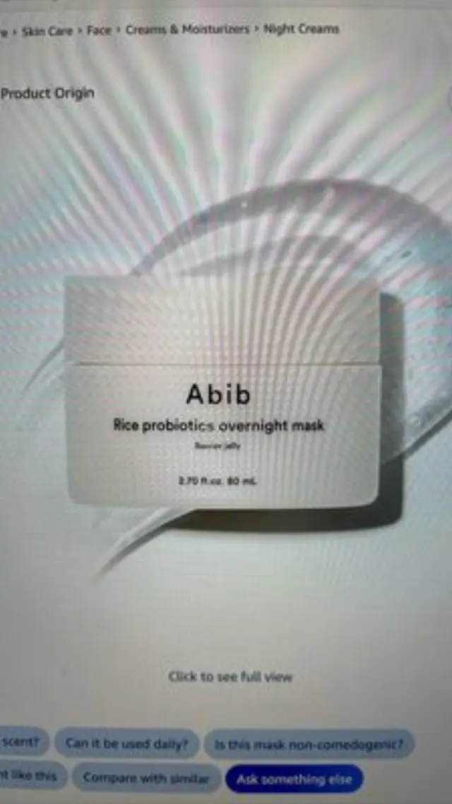 Abib Rice Probiotics, Μάσκα Προσώπου Nυχτός για Θρέψη, Ενυδάτωση & Λάμψη – 80ml