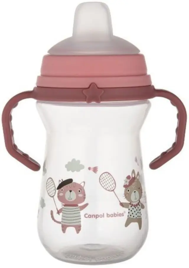 Ποτηράκι με Στόμιο Σιλικόνης 250ml FirstCup Bonjour Paris Pink 56/613 2