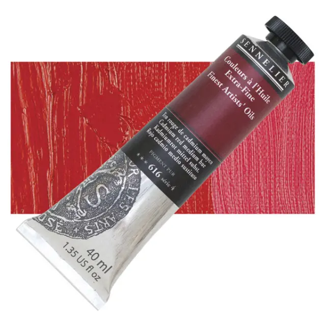Sennelier Λάδι Finest Artists Oil 616 Cadmium Red Medium Hue - 40ml