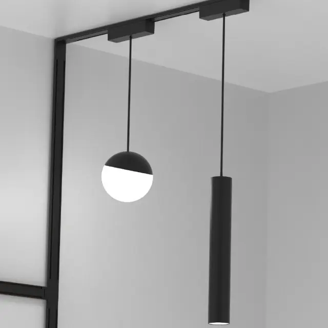 InLight Φωτιστικό LED 6W 3000K για Ultra-Thin μαγνητική ράγα σε μαύρη απόχρωση D:10cm (T04301-BL) 3