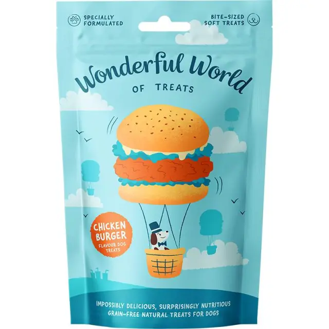 Wonderful World Chicken Burger Λιχουδιά Για Σκύλους Με Γεύση Κοτόπουλο 50gr Μονόχρωμο