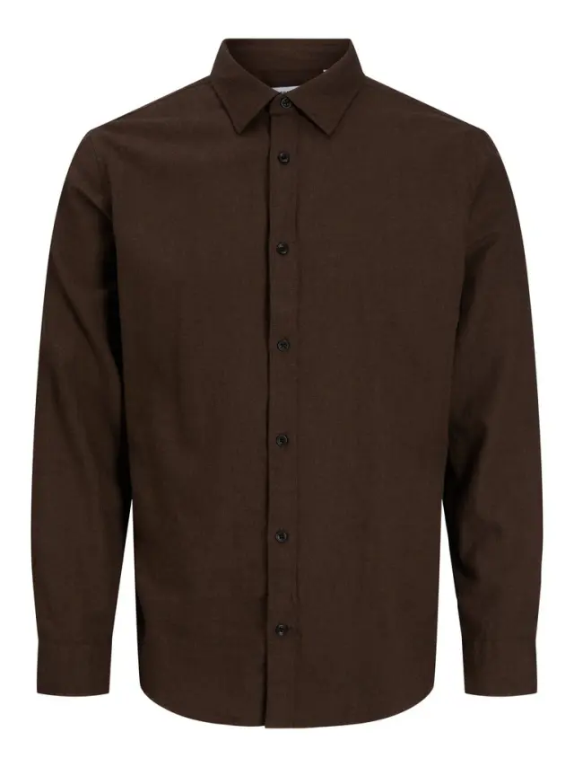 JJEFIELD MELANGE SHIRT LS SN - Mulch