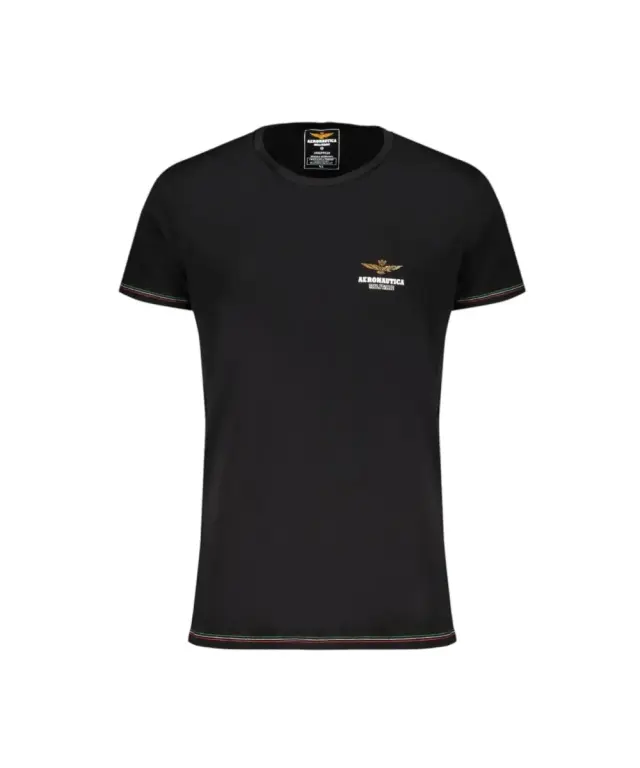 Aeronautica Militare - Ανδρική Κοντομάνικη Φανέλα SCOTI003J508-34300 Μαύρο 3