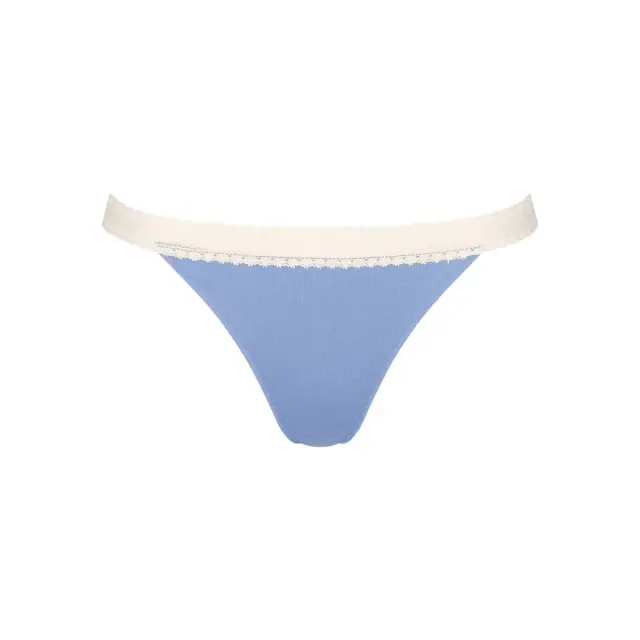 Sloggi Γυναικείο Slip GO Ribbed H Tanga - Διπλό Πακέτο, Χρώμα Γαλάζιο 2