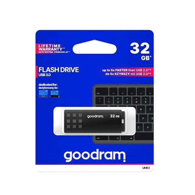 Goodram UTS3 USB flash drive 32 GB USB Type-A 3.2 Gen 1 (3.1 Gen 1) Black