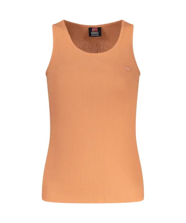 Norway Nautical School - Γυναικείο T-shirt Αμάνικο Rib 856220-PEACH Πορτοκαλί 3