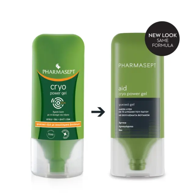 Pharmasept Promo Cryo Power Gel Ψυκτικό Τοπικό Αναλγητικό Τζελ με Εκχυλίσματα Βοτάνων, 2x100ml 2