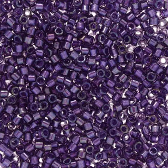 Χάντρα Miyuki Delica 11/0 - DB1756 - Inside Color Lined Sparkling Purple Amethyst AB ~7gr