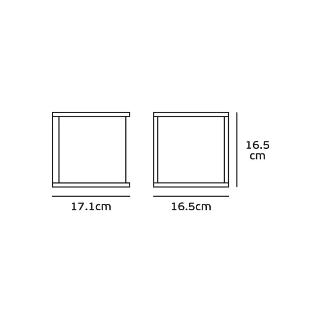 White 01080/AN Φωτιστικό τοίχου Ε27/A60 IP54 16.5x16.5x17.1cm ανθρακί 2