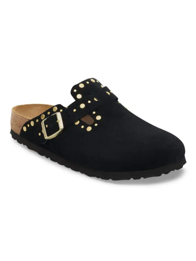 Birkenstock Σαμπώ Γυναικείο δέρμα suede Μαύρο BIR/BOSTON RIVET 1030491 BLACK - 38 2