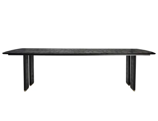 Τραπεζαρία Liber PTMD Luxury Living από Ξύλο Mango, με διαστάσεις 200x100x77cm - Black - Δεν περιλαμβάνονται οι καρέκλες