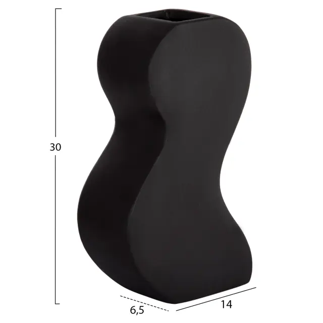 ΕΠΙΤΡΑΠΕΖΙΟ ΚΕΡΑΜΙΚΟ ΔΙΑΚΟΣΜΗΤΙΚΟ FB94590.02 MATTE BLACK 13x6x22Υεκ 2