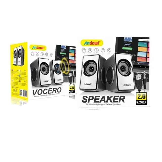 Andowl Q-YX16 Ηχεία Υπολογιστή 2.0 με Ισχύ 3W - Andowl Speaker 075943 3