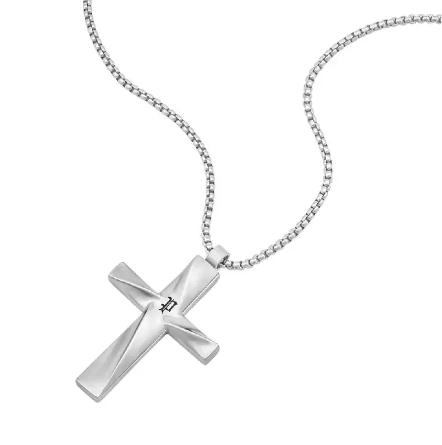 POLICE J Contorto Silver Stainless Steel Necklace PEAGN0081704