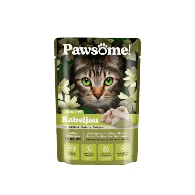Pawsome Adult Μπακαλιάρος 85gr