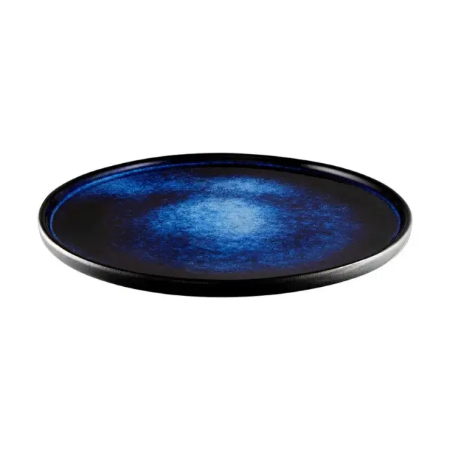 Maxwell & Williams Πιάτο Φαγητού 26,5cm με Ψηλό Χείλος Μπλε Midnight Caviar Πορσελάνης