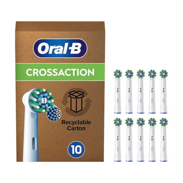 Oral-B Ανταλλακτικές Κεφαλές για Ηλεκτρική Οδοντόβουρτσα 10x Cross White