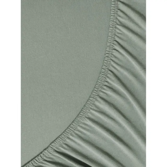 Σεντόνι 160x200+40 Υπέρδιπλο Jersey Nima Tender 100% βαμβακερόΜε Λάστιχο- Rock Green 2