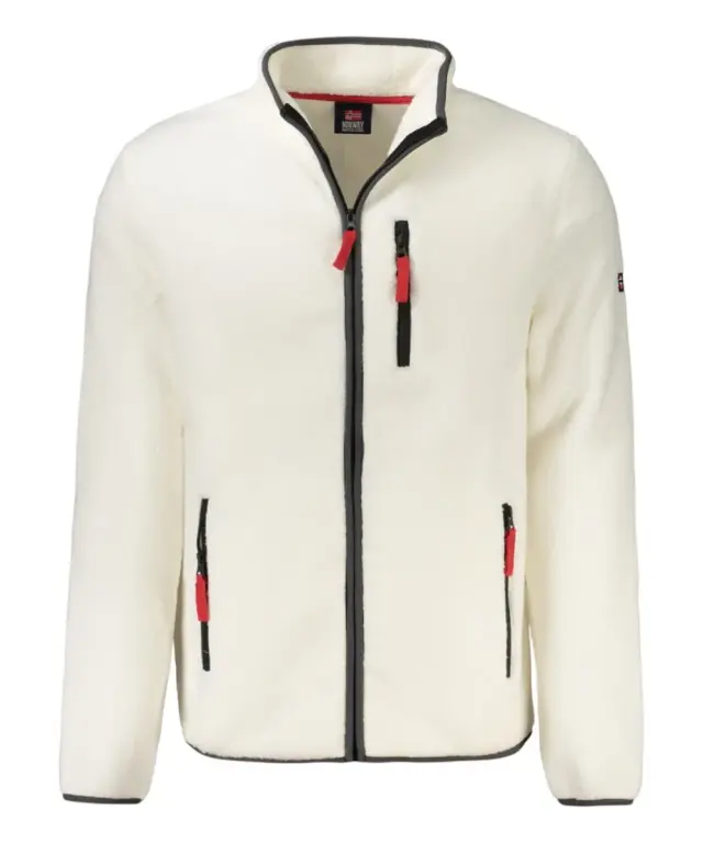 Norway Nautical School - Ανδρική Ζακέτα Φούτερ Fleece 839506-OFFWHI Εκρού
