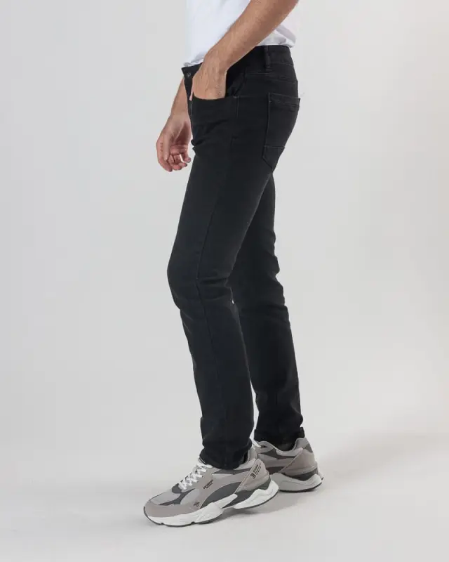 Devergo Ανδρικό DEAN 24904 Τζιν Βαμβακερό Παντελόνι Straight-Fit – Black - 38 2