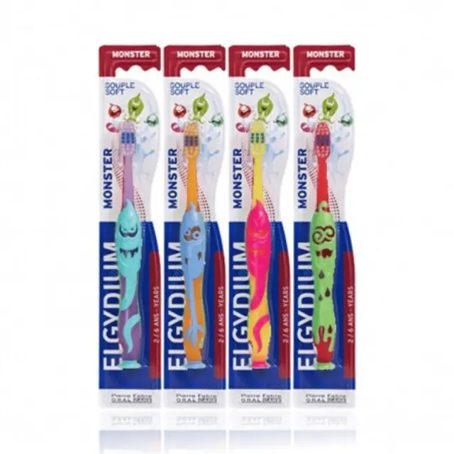 Elgydium Kids Monster Toothbrush Soft Παιδική Οδοντόβουρτσα 2-6 Eτών, 1 τεμ 3