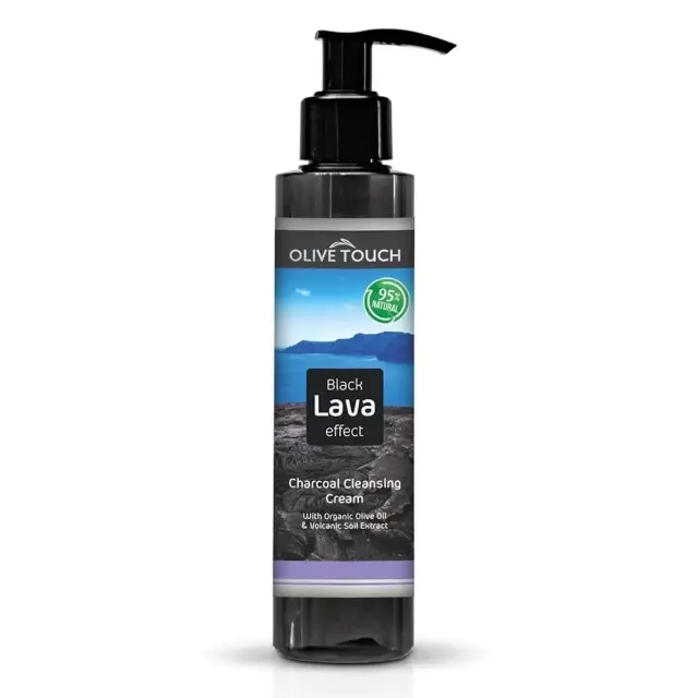 Propharm Olive Touch Black Lava Effect Charcoal Cleansing Cream Κρέμα Καθαρισμού Προσώπου με Ενεργό Άνθρακα, 150ml
