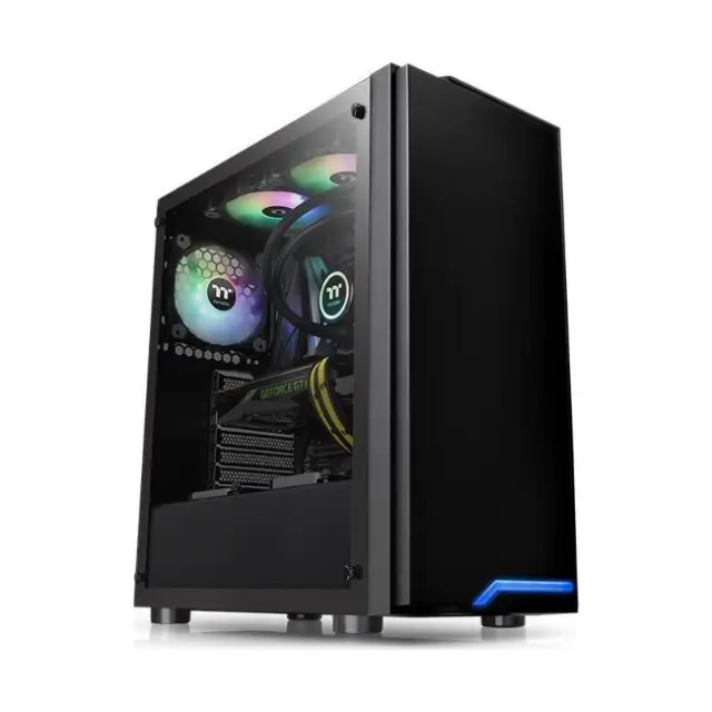 Thermaltake PC Case H100 Tempered Glass ATX Midi Tower (CA-1L4-00M1WN-02)