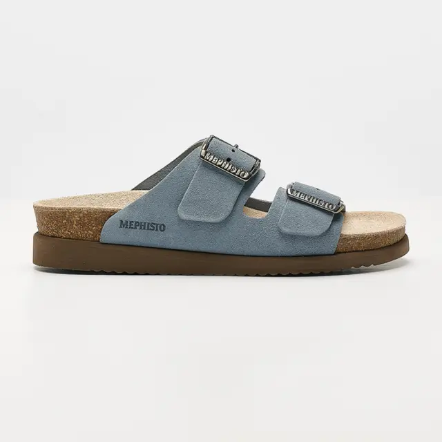 Mephisto Πέδιλα Γυναικείο δέρμα Nubuck Μπλέ MEP/HESTER SEA BLUE