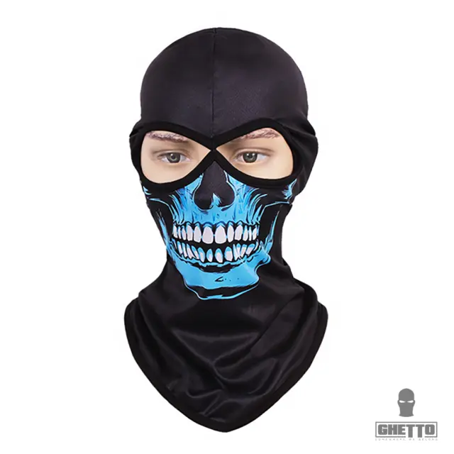 Ghetto Two Hole Balaclava Mask Blue