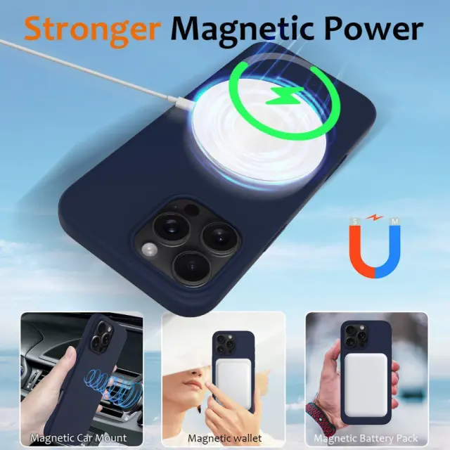 Magsafe Θήκη για iPhone 16 Pro Max- Dark Blue OEM 3