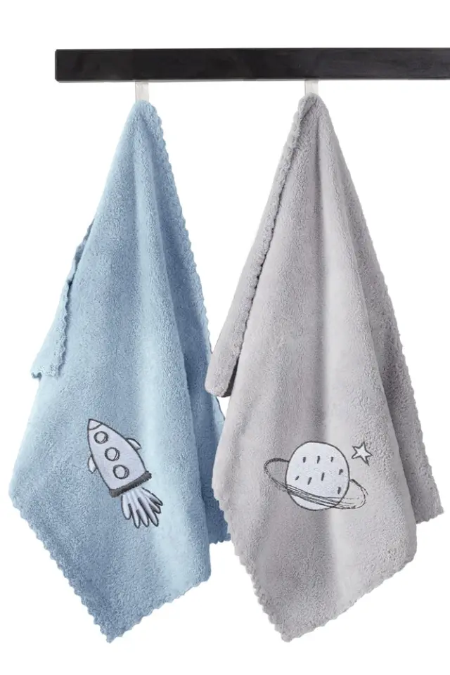 ΣΕΤ ΒΡΕΦΙΚΕΣ ΠΕΤΣΕΤΕΣ 2ΤΕΜΑΧΙΩΝ BABY TOWELS BOY SET 2 (35X50) GUY LAROCHE 2