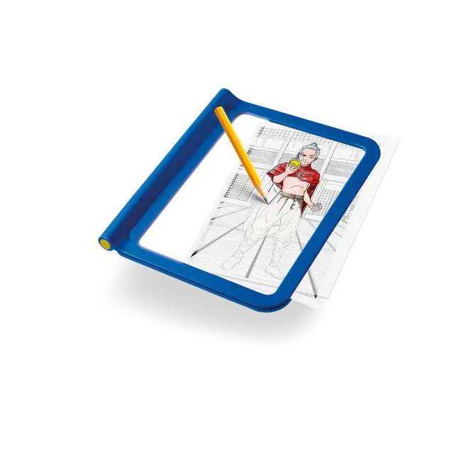 KIDYWOLF Επαναφορτιζόμενο Tablet Ζωγραφικής 2 όψεων με οθόνη LΕD & μαυροπίνακα - Χαρακτήρες Manga (5+ ετών) 182549