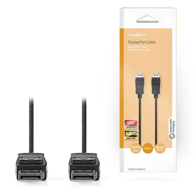 Καλώδιο DisplayPort αρσ.- DisplayPort αρσ., 2.00m, σε συσκευασία blister.