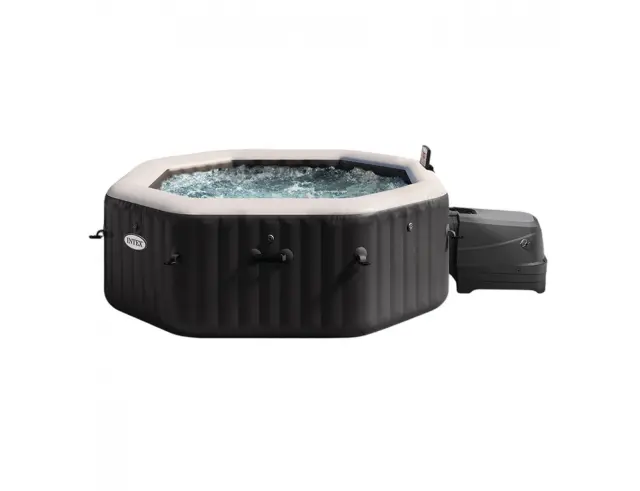Φουσκωτό Τζακούζι Intex PureSpa Jet & Bubble Deluxe Octagon 4 ατόμων, με φυσαλίδες, Wi-Fi, χωρητικότητα 795lt και διαστάσεις 201x201x71cm - Carbon28458