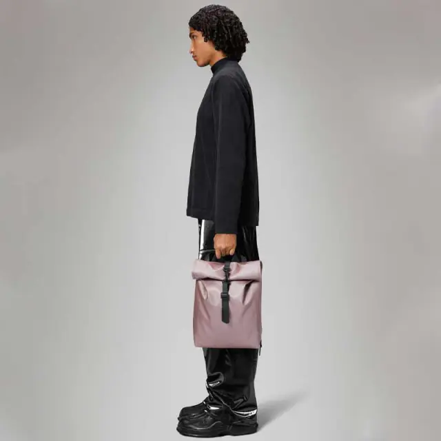 Mini Σακίδιο Πλάτης Rains Rolltop Rucksack 13330-37 Μωβ - ONESIZE 2