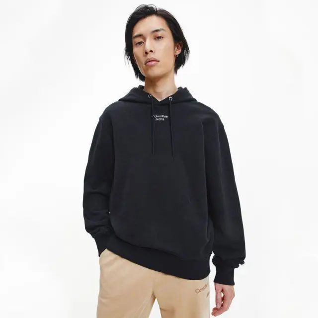 Calvin Klein - Ανδρικό Φούτερ με Κουκούλα J30J320604-BEH Μαύρο - 2XL