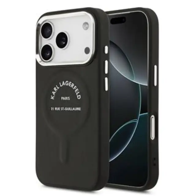 Karl Lagerfeld PU RSG Logo MagSafe Case for iPhone 17 Pro Black