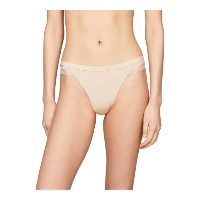 Tommy Hilfiger Γυναικείο String Lace Trim Logo Thong, Χρώμα Misty Blush - L