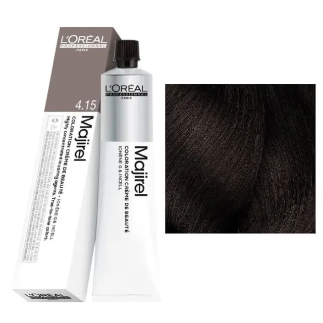 L’Oréal Profeffessionel Majirel Βαφή Μαλλιών 50ml 4,15-Καστανό Σαντρέ Ακαζού