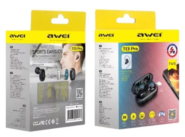 Ασύρματα ακουστικά Bluetooth με θήκη φόρτισης - T13 Pro - Awei - 888681 2