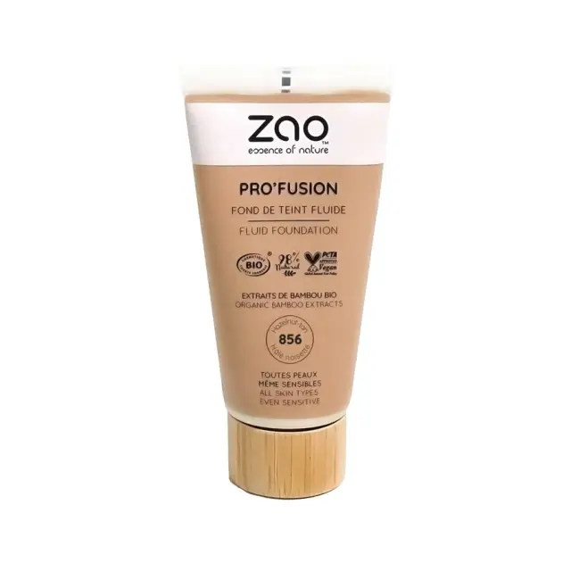 Zao Organic Pro’Fusion Fluid Foundation – Βιολογικό Υγρό foundation - 856 Hale Noisette