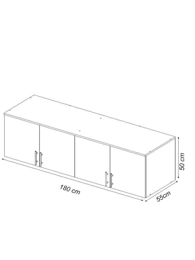 Πατάρι Ντουλάπας Λευκό 180 LOFT 2