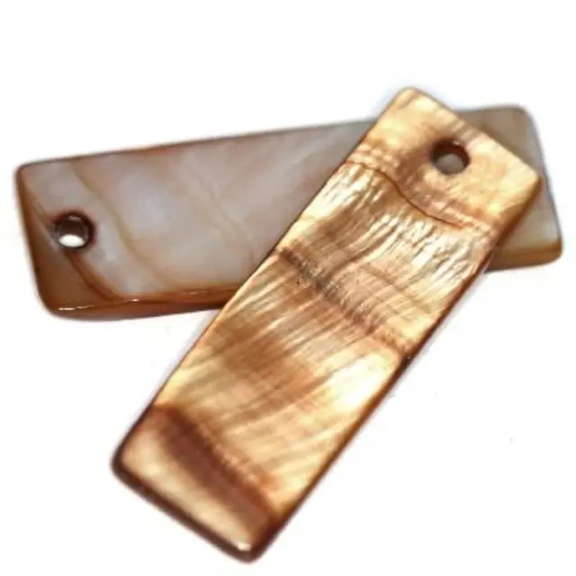 Mother of Pearl Ορθογώνιο Brown 10x30mm ~10τεμ