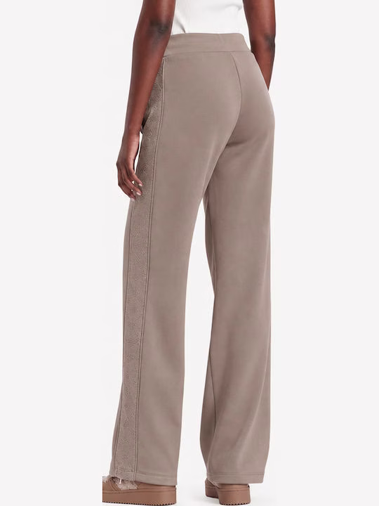 Guess Elsa Παντελόνι Φόρμας Καμπάνα Taupe Μπεζ - L 2