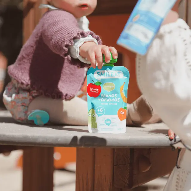 Smileat, Πουρές Φρούτων σε Pouch Βιολογικής Προέλευσης, Μιξ Φρούτων, Χωρίς Γλουτένη, 100gr 2