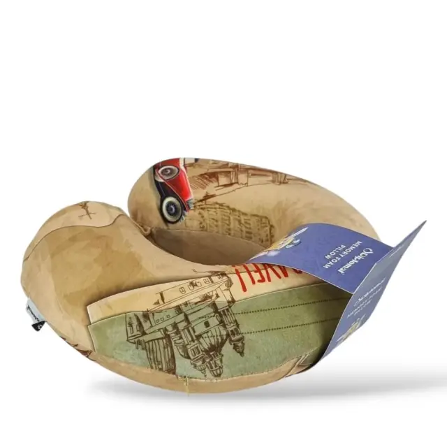 Μαξιλάρι Αυχένα Ταξιδίου Memory Foam Diplomat ACPIL4. Time To Travel 3