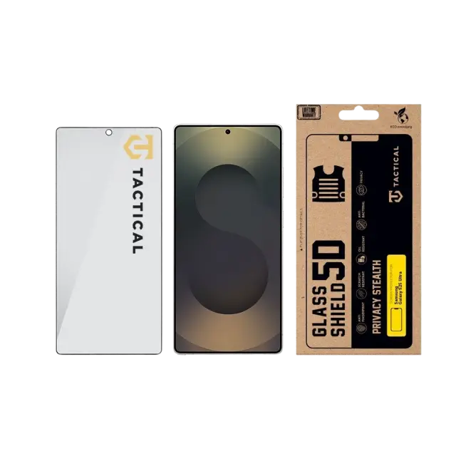 Tactical Glass Shield Privacy Stealth 5D for Samsung Galaxy S25 Ultra Black 3